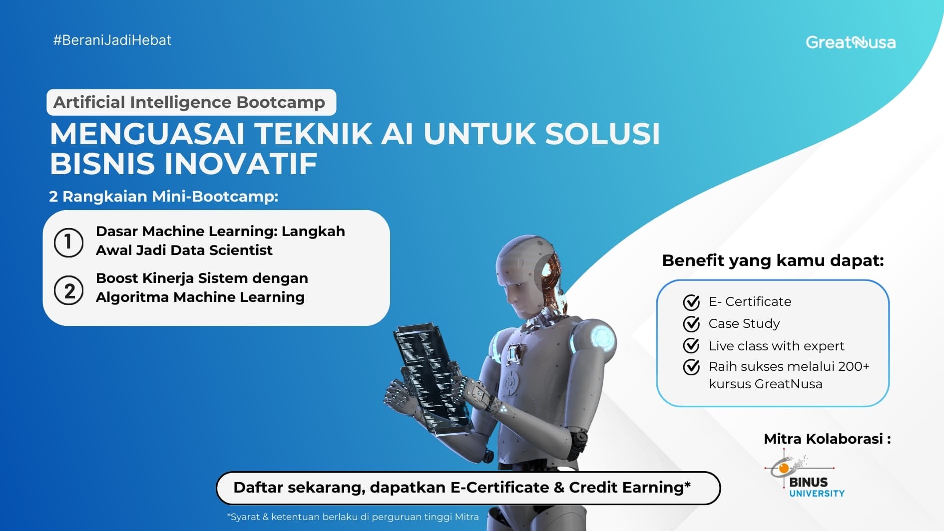 Artificial Intelligence Bootcamp -Menguasai Teknik AI Untuk Solusi Bisnis Inovatif